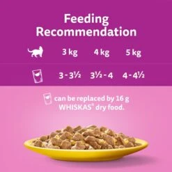 WHISKAS 7+ Poultry Feasts Senior Wet Cat Food Pouches In Jelly - 80 X 85g -Cat Mania Shop WHISKAS 7 Cat Pouches Poultry Selection in Jelly Giant Pack 80x85g vetshop 6