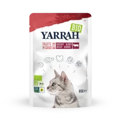 Yarrah Cat Organic Fillets With Beef In Gravy Pouches - 14x85g