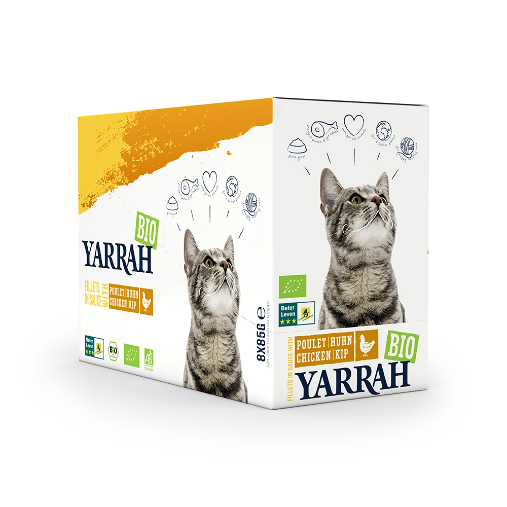 Yarrah Cat Organic Fillets With Chicken In Gravy Pouches - 14x85g 4 Yarrah Cat Organic Fillets With Chicken In Gravy Pouches - 14x85g - Image 2